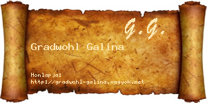 Gradwohl Galina névjegykártya